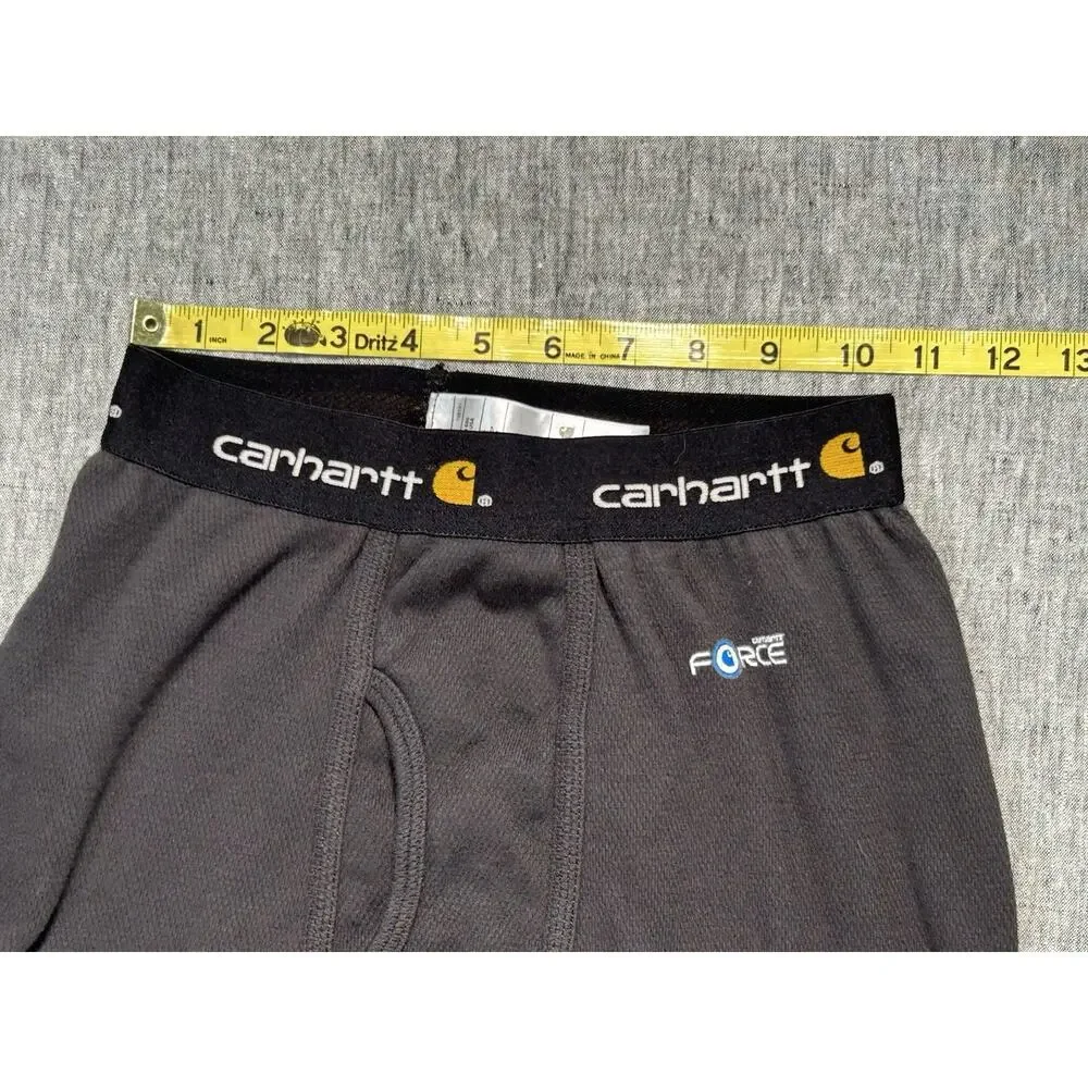 Carhartt Force Heavyweight Cotton Thermal Base Layer Bottom Mens Small Black